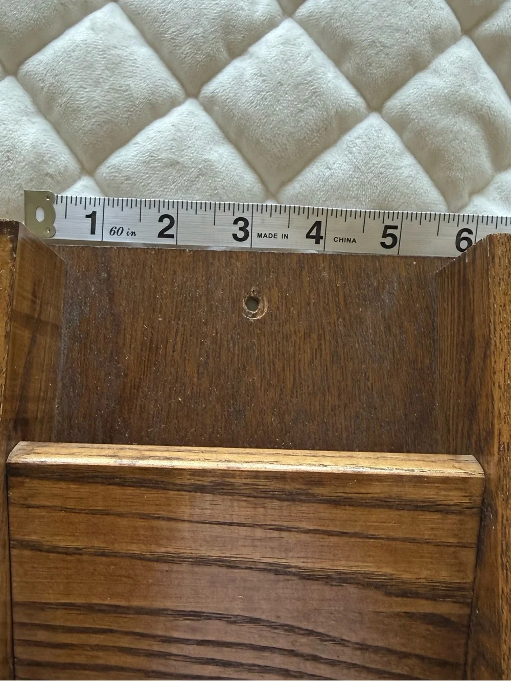 Vintage Wood Wall Mail Organizer 3-Tier Letter Holder Key Rack Rustic Farmhouse